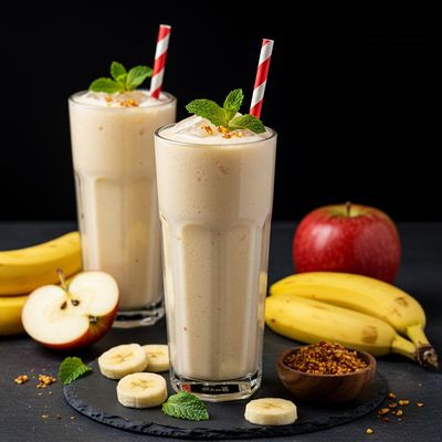 Apple Banana Chikku Milkshake